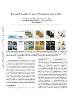Learning Disentangled Prompts for Compositional Image Synthesis