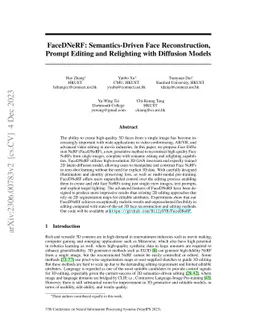 FaceDNeRF: Semantics-Driven Face Reconstruction, Prompt Editing and
  Relighting with Diffusion Models