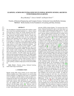 Learning Across Decentralized Multi-Modal Remote Sensing Archives with
  Federated Learning