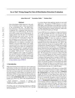 In or Out? Fixing ImageNet Out-of-Distribution Detection Evaluation