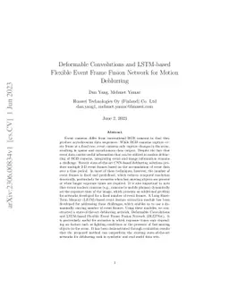 Deformable Convolutions and LSTM-based Flexible Event Frame Fusion
  Network for Motion Deblurring