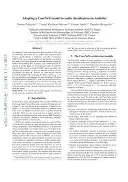 Adapting a ConvNeXt model to audio classification on AudioSet