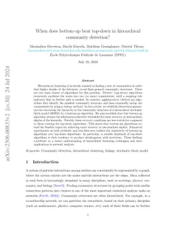 When Does Bottom-up Beat Top-down in Hierarchical Community Detection?
