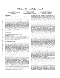 What model does MuZero learn?