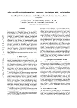 Adversarial learning of neural user simulators for dialogue policy
  optimisation