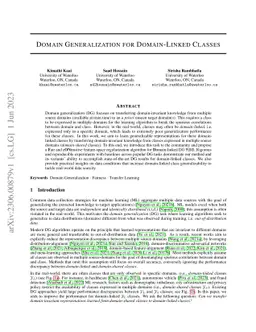 Domain Generalization for Domain-Linked Classes