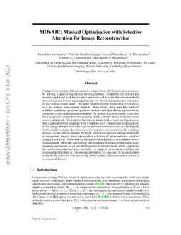 MOSAIC: Masked Optimisation with Selective Attention for Image
  Reconstruction