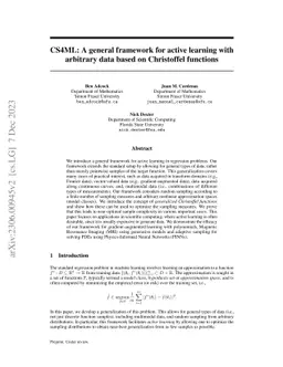 CS4ML: A general framework for active learning with arbitrary data based
  on Christoffel functions