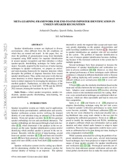 Meta-Learning Framework for End-to-End Imposter Identification in Unseen
  Speaker Recognition