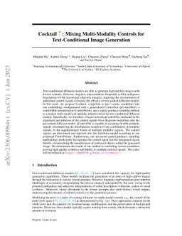 Cocktail: Mixing Multi-Modality Controls for Text-Conditional Image
  Generation