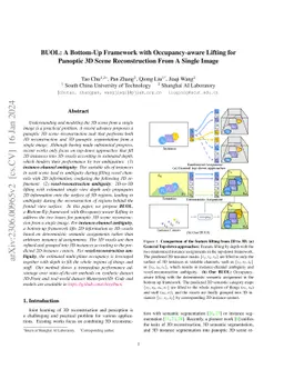 BUOL: A Bottom-Up Framework with Occupancy-aware Lifting for Panoptic 3D
  Scene Reconstruction From A Single Image