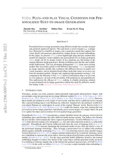 ViCo: Plug-and-play Visual Condition for Personalized Text-to-image
  Generation