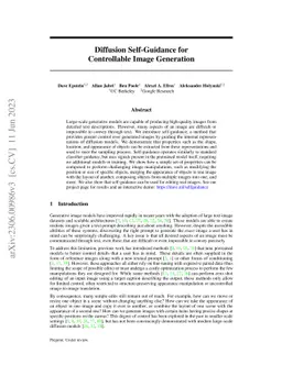 Diffusion Self-Guidance for Controllable Image Generation