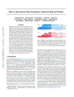 Hiera: A Hierarchical Vision Transformer without the Bells-and-Whistles