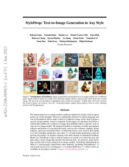 StyleDrop: Text-to-Image Generation in Any Style