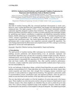 SPINEX: Similarity-based Predictions and Explainable Neighbors
  Exploration for Regression and Classification Tasks in Machine Learning