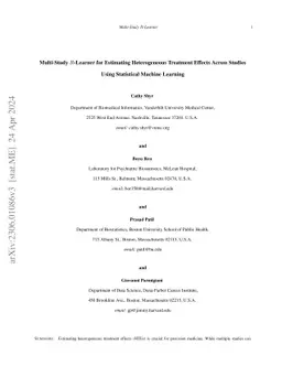 Multi-Study R-Learner for Estimating Heterogeneous Treatment Effects
  Across Studies Using Statistical Machine Learning