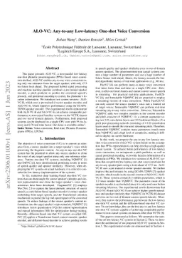 ALO-VC: Any-to-any Low-latency One-shot Voice Conversion