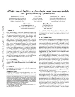 LLMatic: Neural Architecture Search via Large Language Models and
  Quality Diversity Optimization