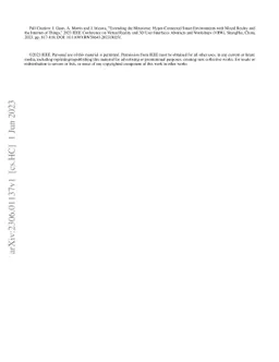 Extending the Metaverse: Hyper-Connected Smart Environments with Mixed
  Reality and the Internet of Things