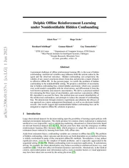 Delphic Offline Reinforcement Learning under Nonidentifiable Hidden
  Confounding