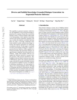 Diverse and Faithful Knowledge-Grounded Dialogue Generation via
  Sequential Posterior Inference