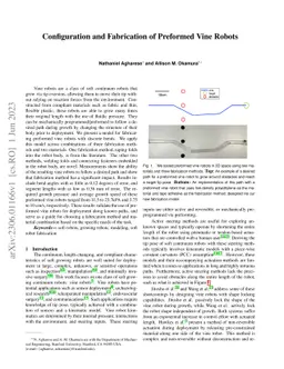 Configuration and Fabrication of Preformed Vine Robots