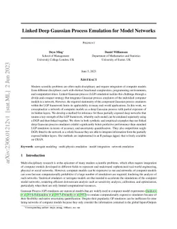 Linked Deep Gaussian Process Emulation for Model Networks