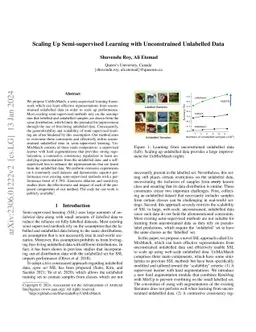 Scaling Up Semi-supervised Learning with Unconstrained Unlabelled Data