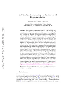 Self Contrastive Learning for Session-based Recommendation