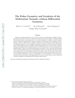 The Fisher Geometry and Geodesics of the Multivariate Normals, without
  Differential Geometry