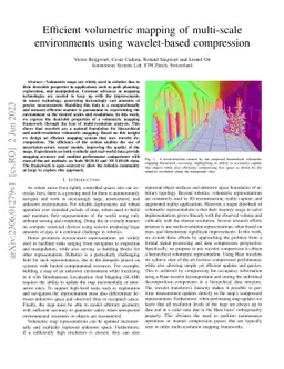 Efficient volumetric mapping of multi-scale environments using
  wavelet-based compression
