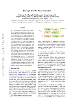 Text Style Transfer Back-Translation