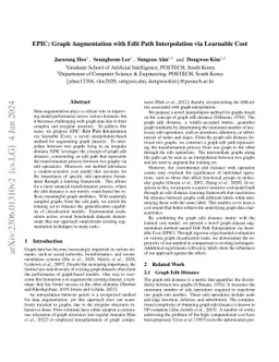 EPIC: Graph Augmentation with Edit Path Interpolation via Learnable Cost