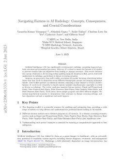 Navigating Fairness in Radiology AI: Concepts, Consequences,and Crucial
  Considerations