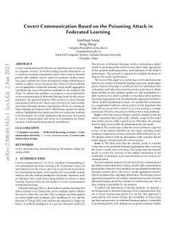 Covert Communication Based on the Poisoning Attack in Federated Learning