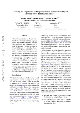 Assessing the Importance of Frequency versus Compositionality for
  Subword-based Tokenization in NMT