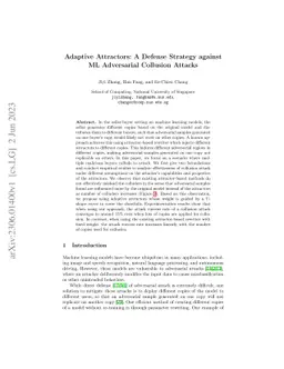 Adaptive Attractors: A Defense Strategy against ML Adversarial Collusion
  Attacks