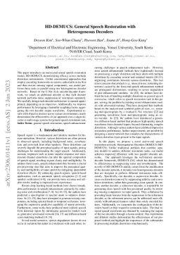HD-DEMUCS: General Speech Restoration with Heterogeneous Decoders