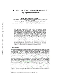 A Closer Look at the Adversarial Robustness of Deep Equilibrium Models