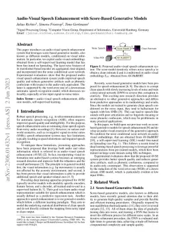 Audio-Visual Speech Enhancement with Score-Based Generative Models