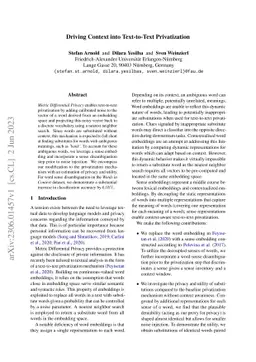 Driving Context into Text-to-Text Privatization