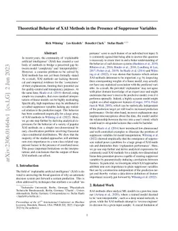 Theoretical Behavior of XAI Methods in the Presence of Suppressor
  Variables