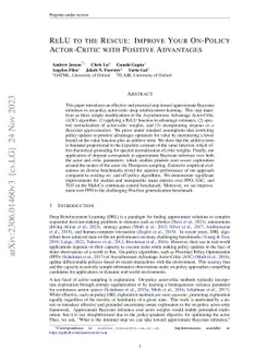 ReLU to the Rescue: Improve Your On-Policy Actor-Critic with Positive
  Advantages