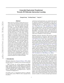 Generalist Equivariant Transformer Towards 3D Molecular Interaction
  Learning