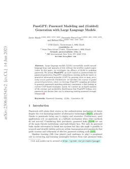 PassGPT: Password Modeling and (Guided) Generation with Large Language
  Models