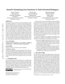 EmoUS: Simulating User Emotions in Task-Oriented Dialogues