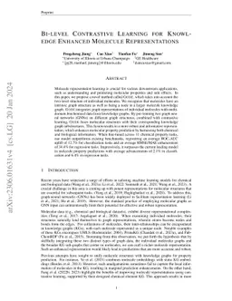 Bi-level Contrastive Learning for Knowledge-Enhanced Molecule
  Representations