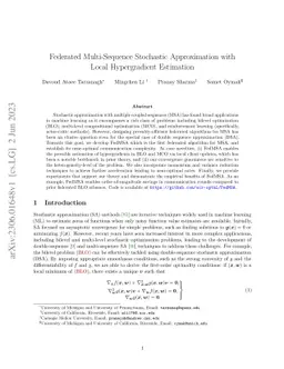 Federated Multi-Sequence Stochastic Approximation with Local
  Hypergradient Estimation