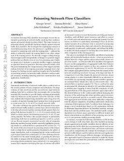 Poisoning Network Flow Classifiers